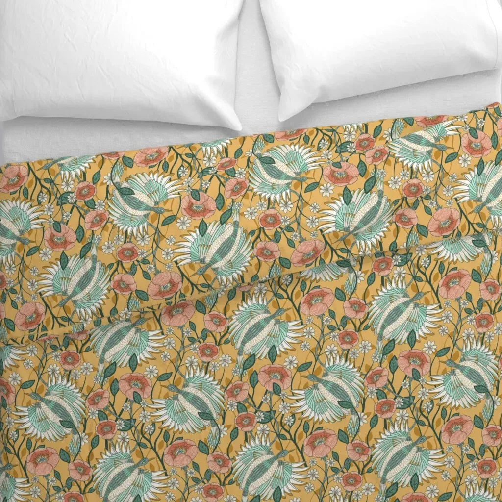 Ascending Bird Duvet Cover - Teal alternate view