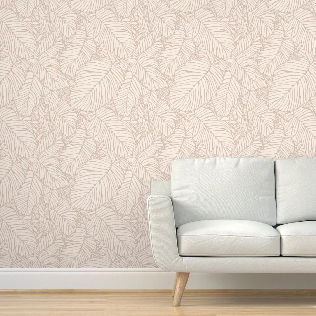 Asher Foliage Peel and Stick Wallpaper - Blush Pink product