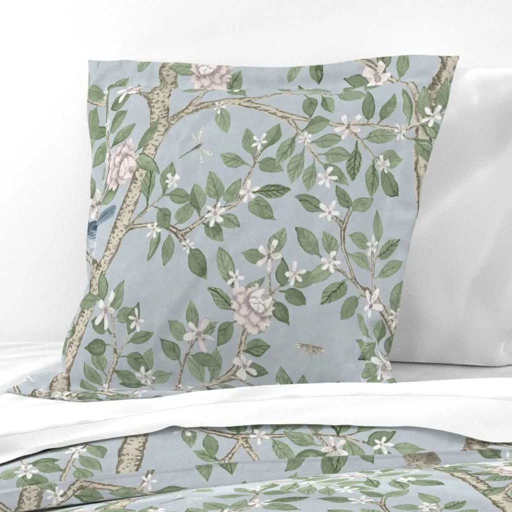 Ashley First Light Elsie's Garden Euro Pillow Sham - Light Blue product