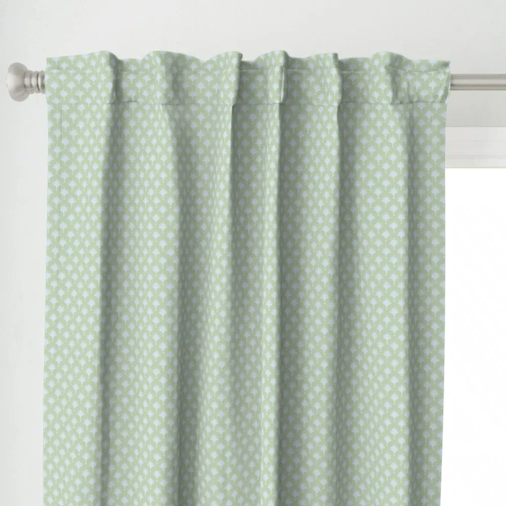 Ashley Tiny Palm Curtain Panel - Light Green alternate view