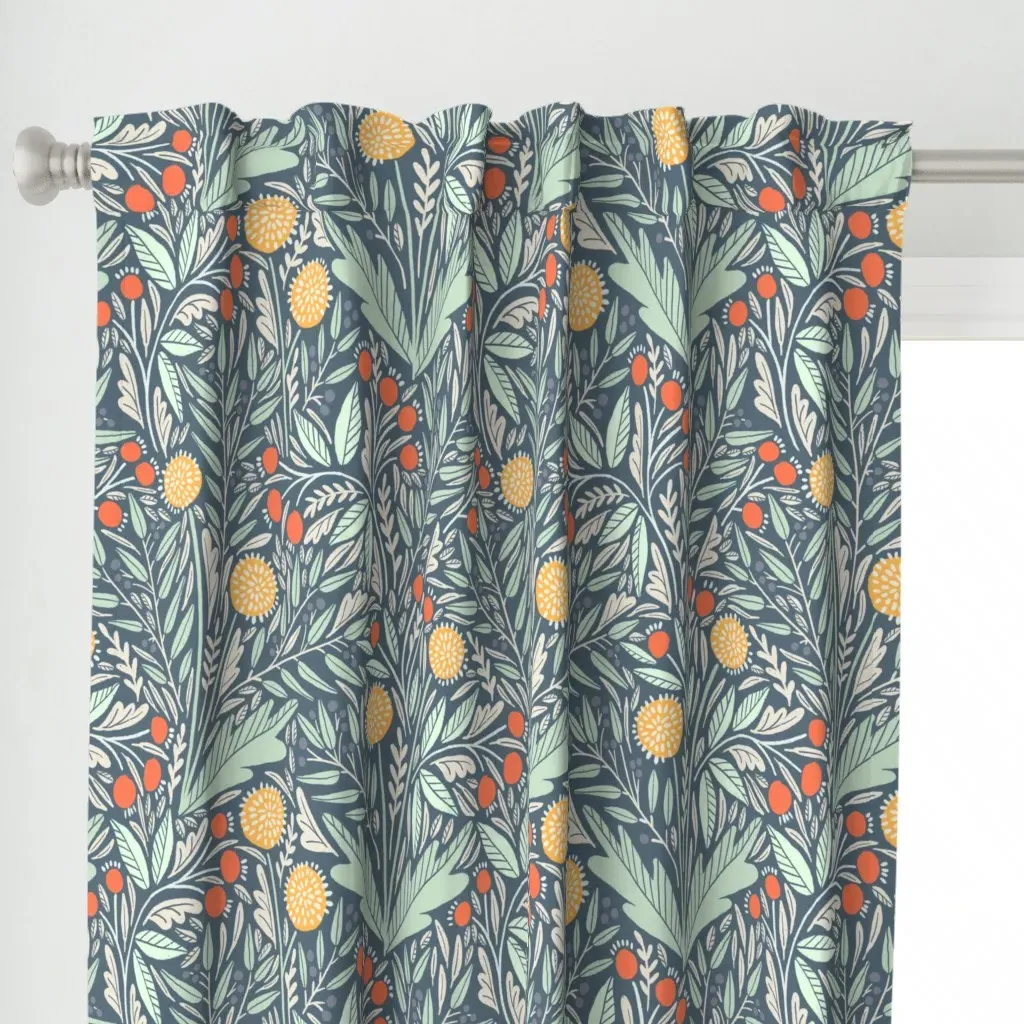 Astrid Curtain Panel - Orange alternate view
