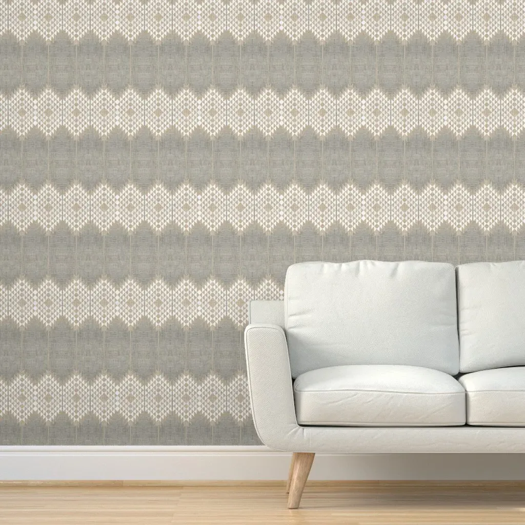 Atiz Diamond Linen Rotated Peel and Stick Wallpaper - Off-White product