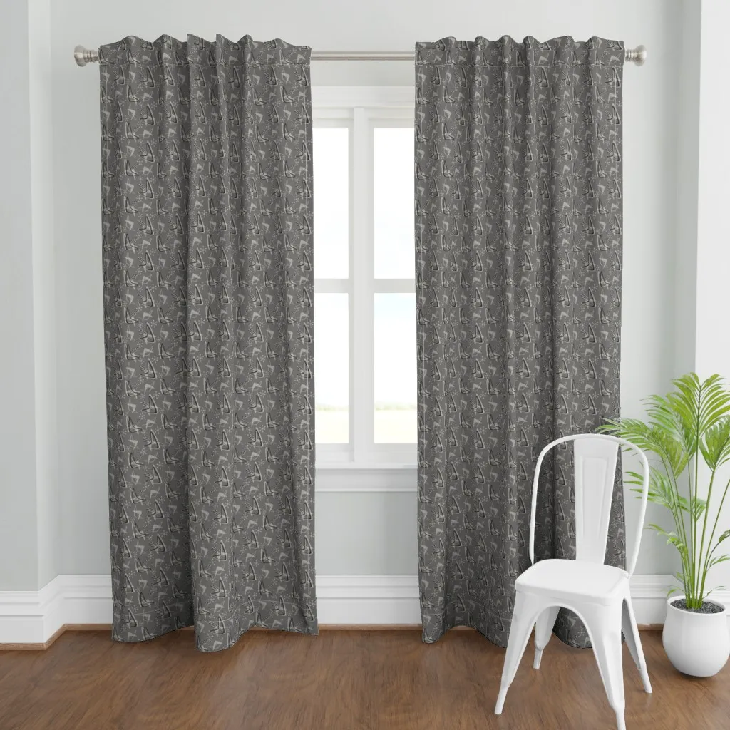 Atomic Boomerangs Curtain Panel - Gray product