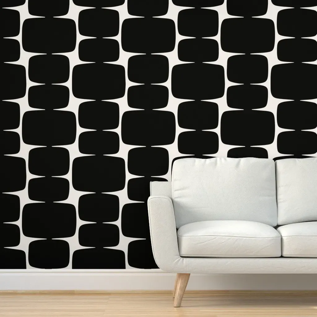 Atomic Bricks Peel and Stick Wallpaper - Black product