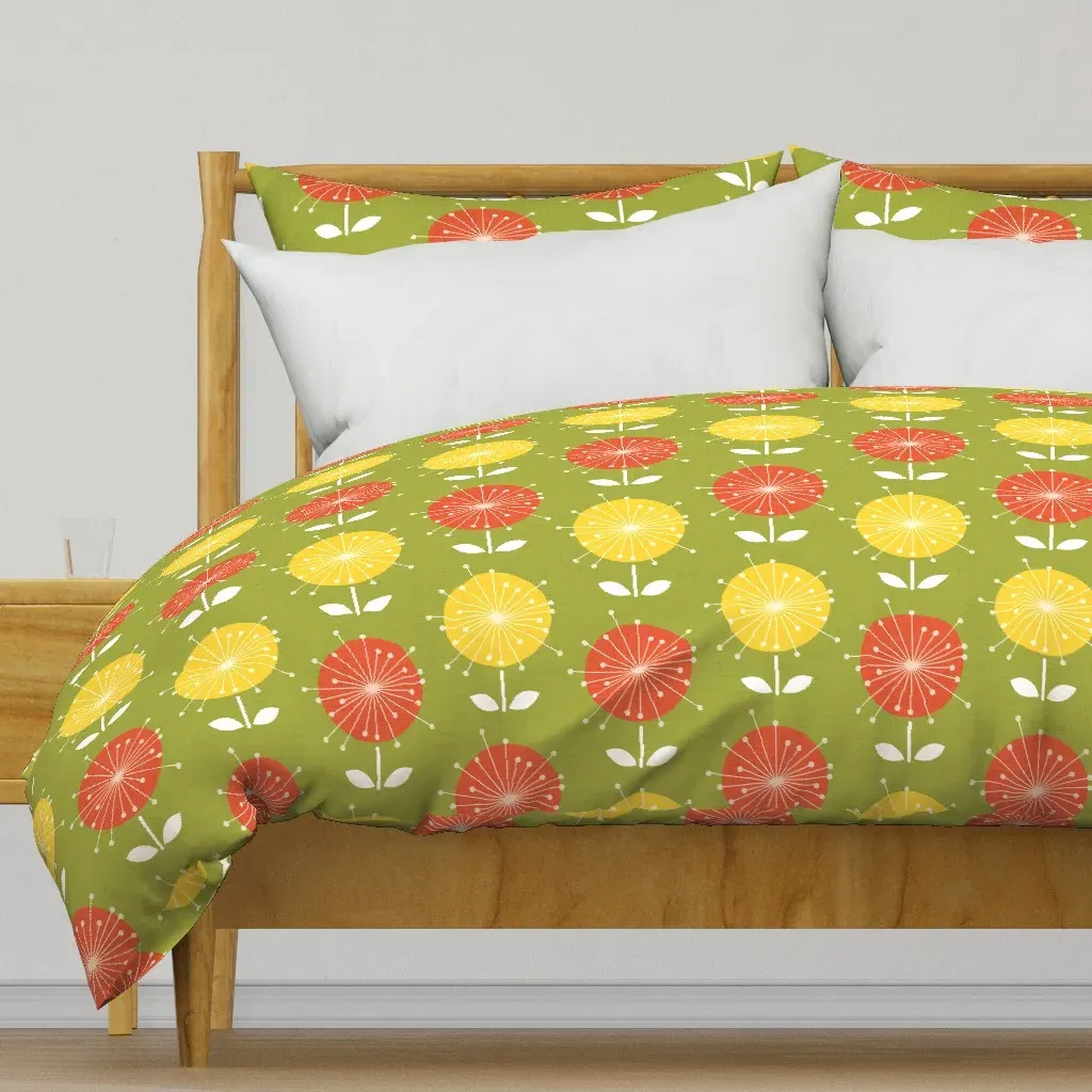 Atomic Dandelions Duvet Cover - Yellow product