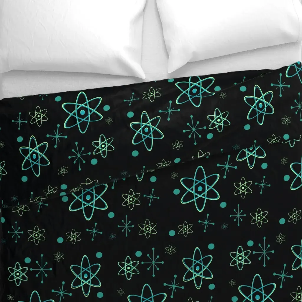 Atomic Explosion Duvet Cover - Teal alternate view