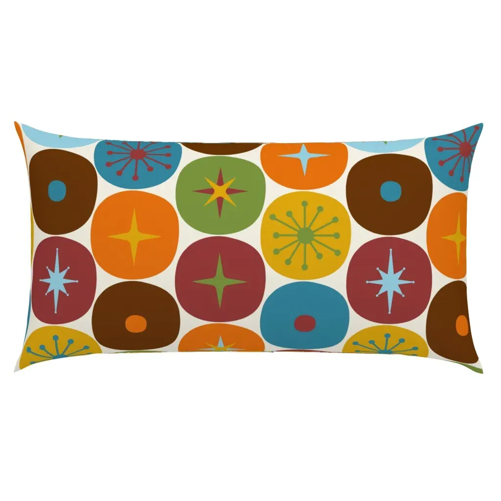 Atomic Future Retro Dots And Stars King Pillow Sham - Orange product