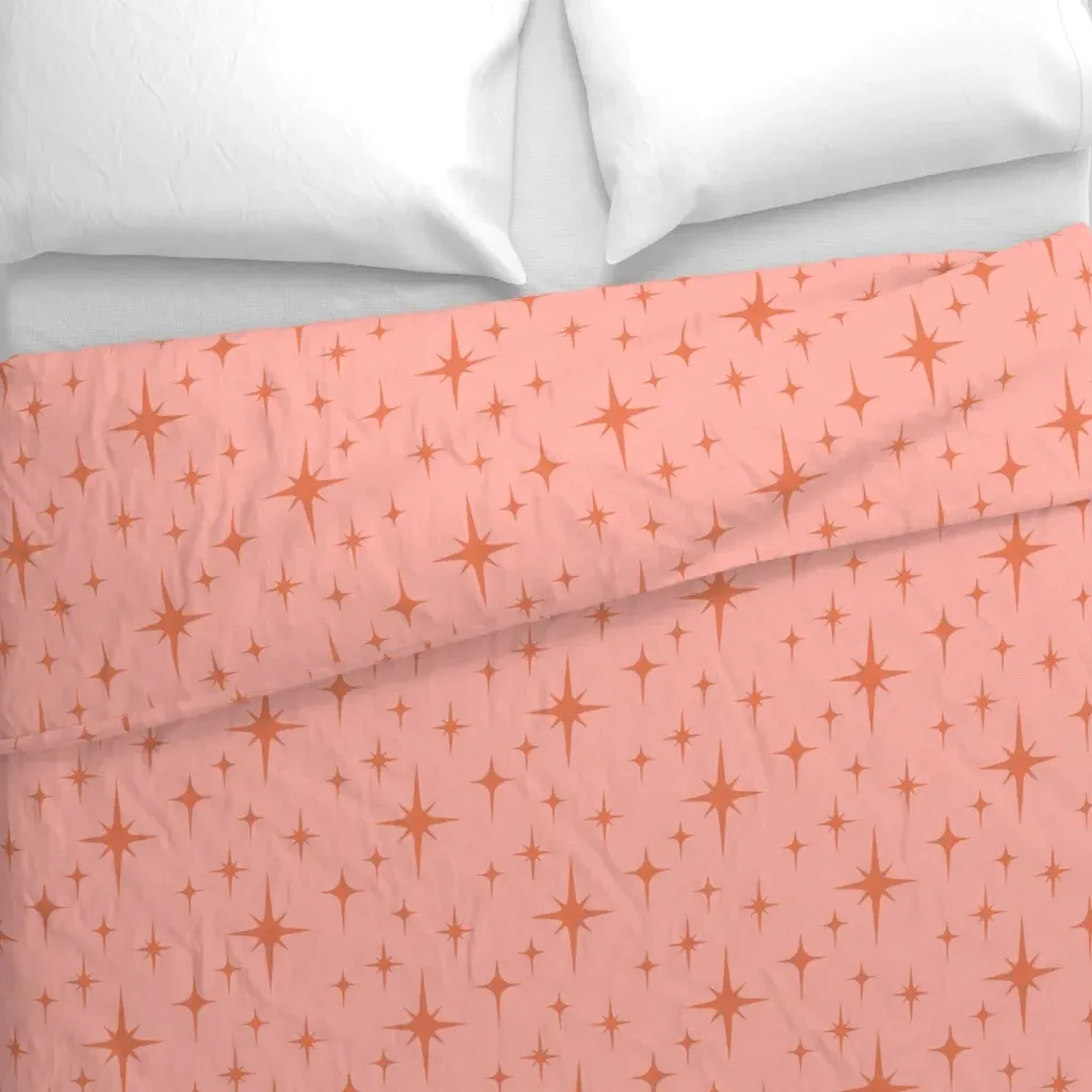 Atomic Starburst Duvet Cover - Burnt Orange alternate view