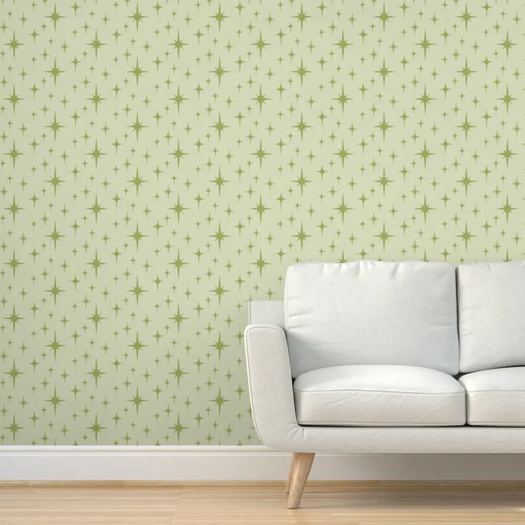 Atomic Starburst Peel and Stick Wallpaper - Green product