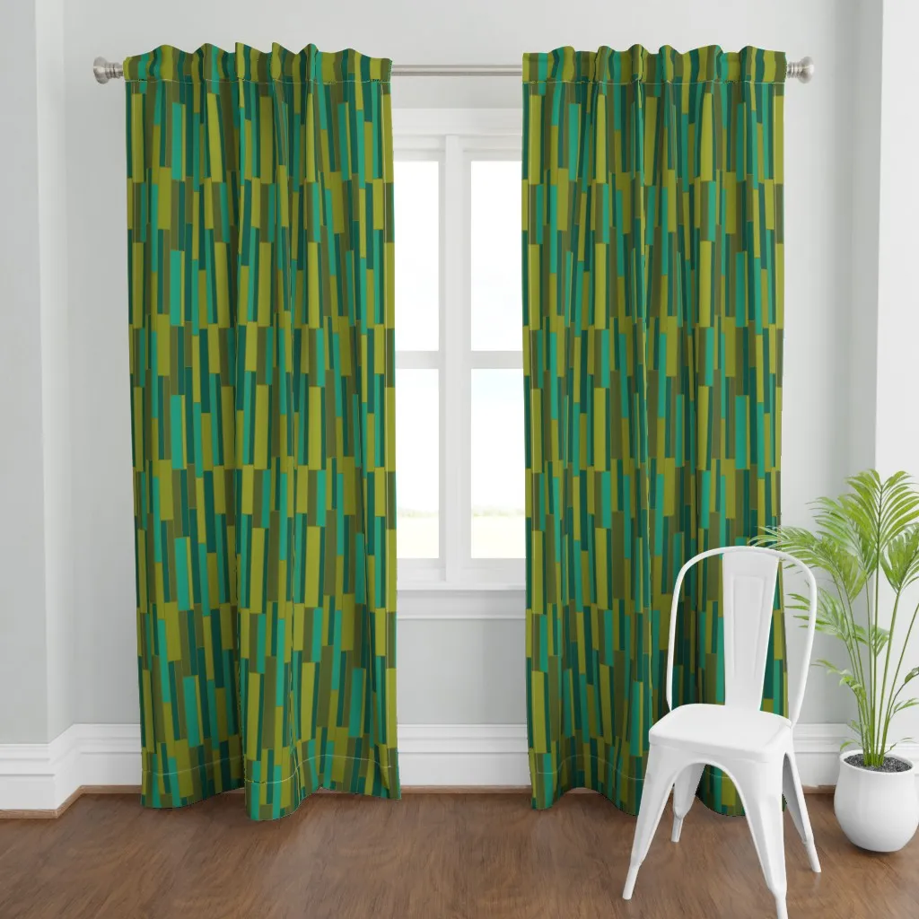 Atomium Skyline Park Curtain Panel - Olive Green product