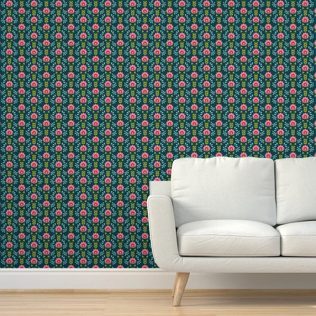 Atrium Bouquet Peel and Stick Wallpaper - Pink product