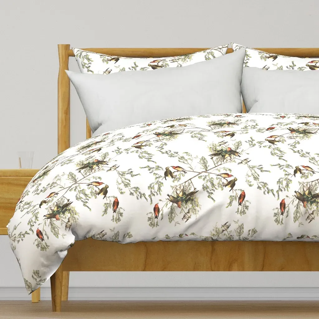 Audubon American Crossbill Duvet Cover - Red product