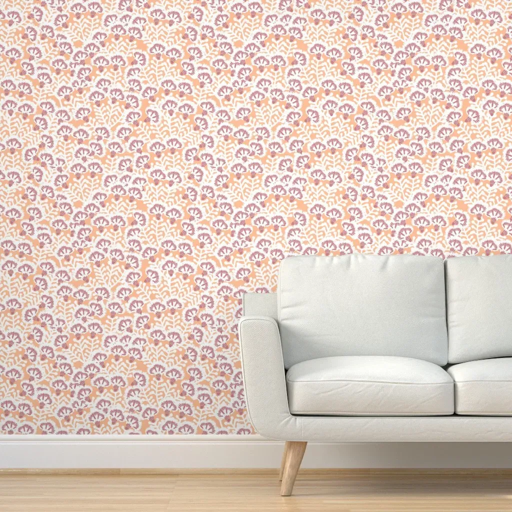 Aurora Floral Spring Peel and Stick Wallpaper - Peach product