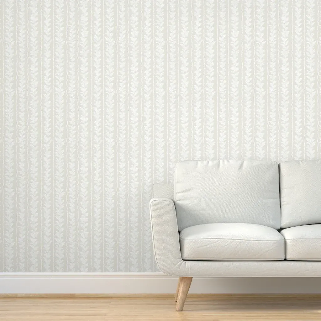 Austen Oak Wool Peel and Stick Wallpaper - White product