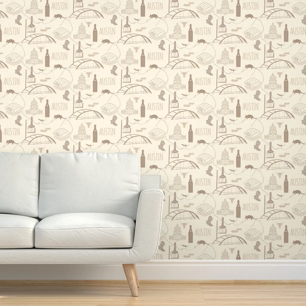 Austin Landmarks Travel Peel and Stick Wallpaper - Beige product