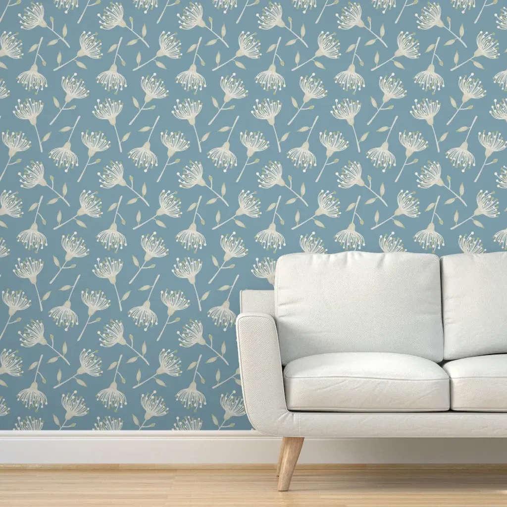 Australian Eucalyptus Floral Peel and Stick Wallpaper - Off-White product
