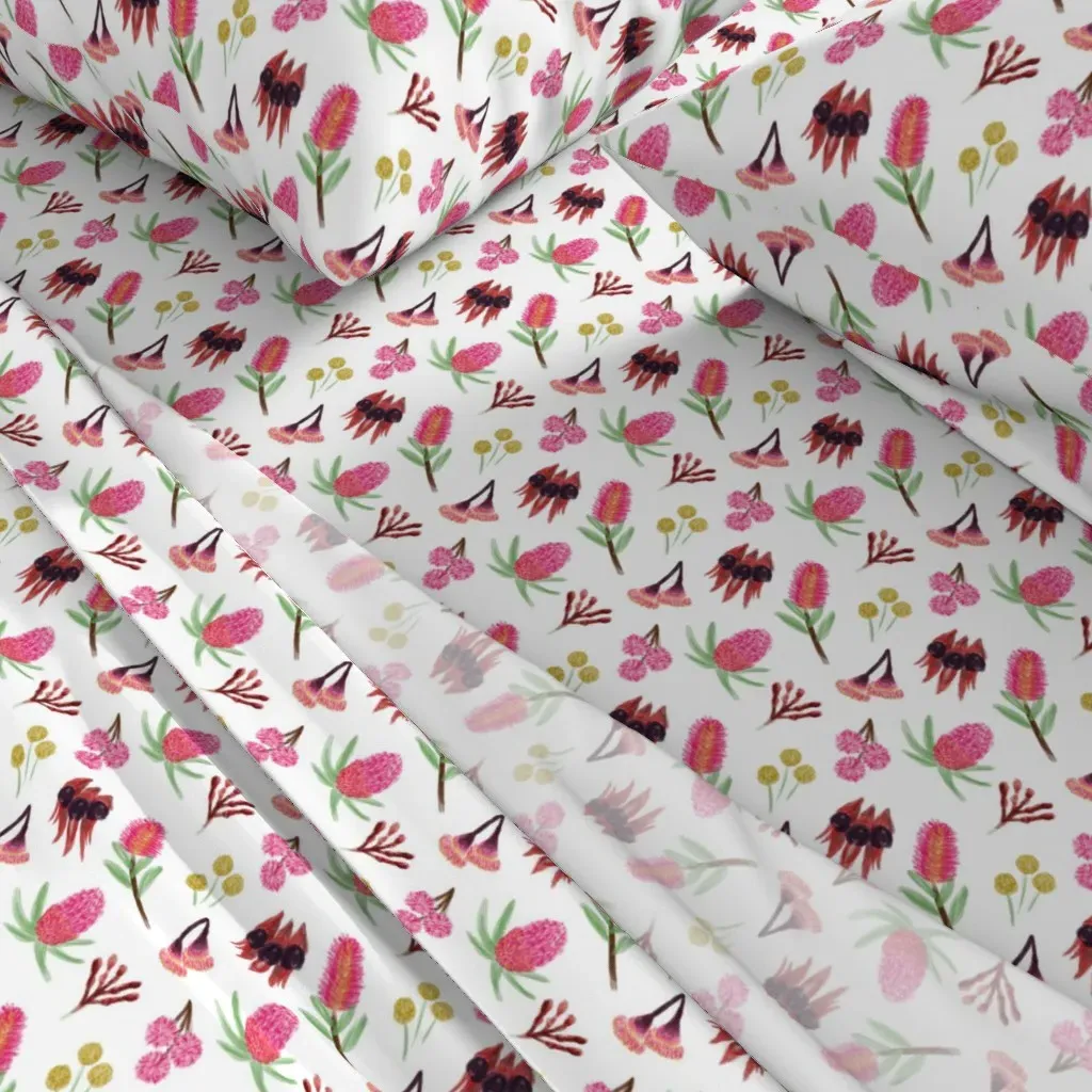 Australian Native Florals King Sheet Set - Pink alternate view