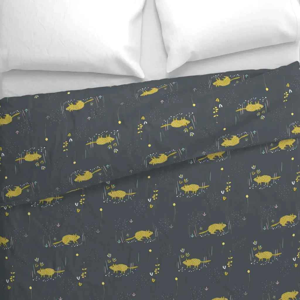 Australian Quoll (Native Cat) Duvet Cover - Yellow alternate view