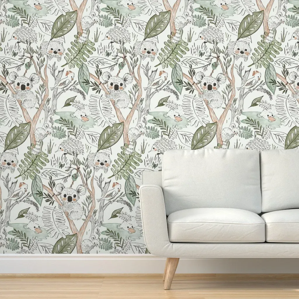 Australian Safari Peel and Stick Wallpaper - Green product