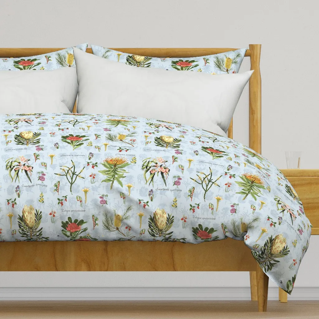 Australian Wildflowers Duvet Cover - Blue product