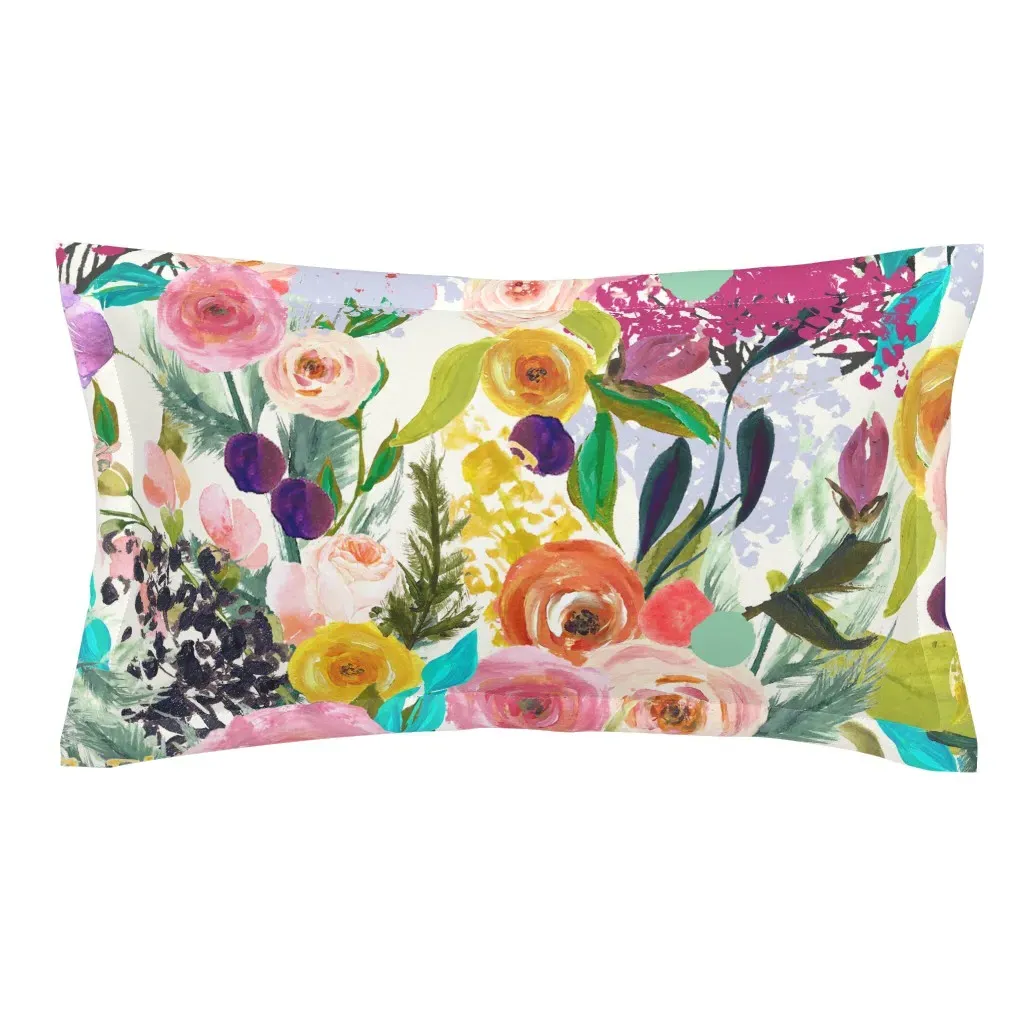 Autumn Blooms King Pillow Sham - Pink product
