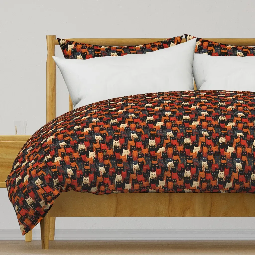 Autumn Cats Duvet Cover - Orange product