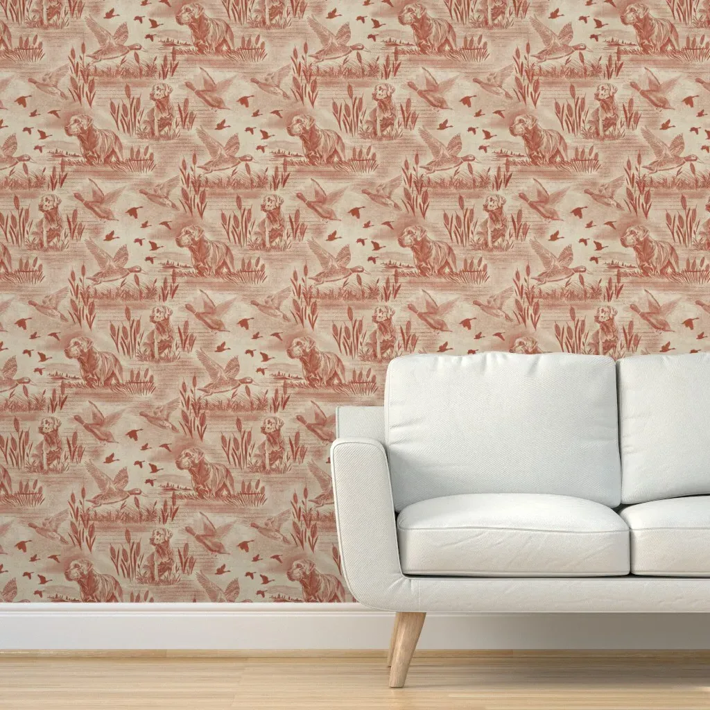 Autumn Hunt By The Lake Peel and Stick Wallpaper - Tan product