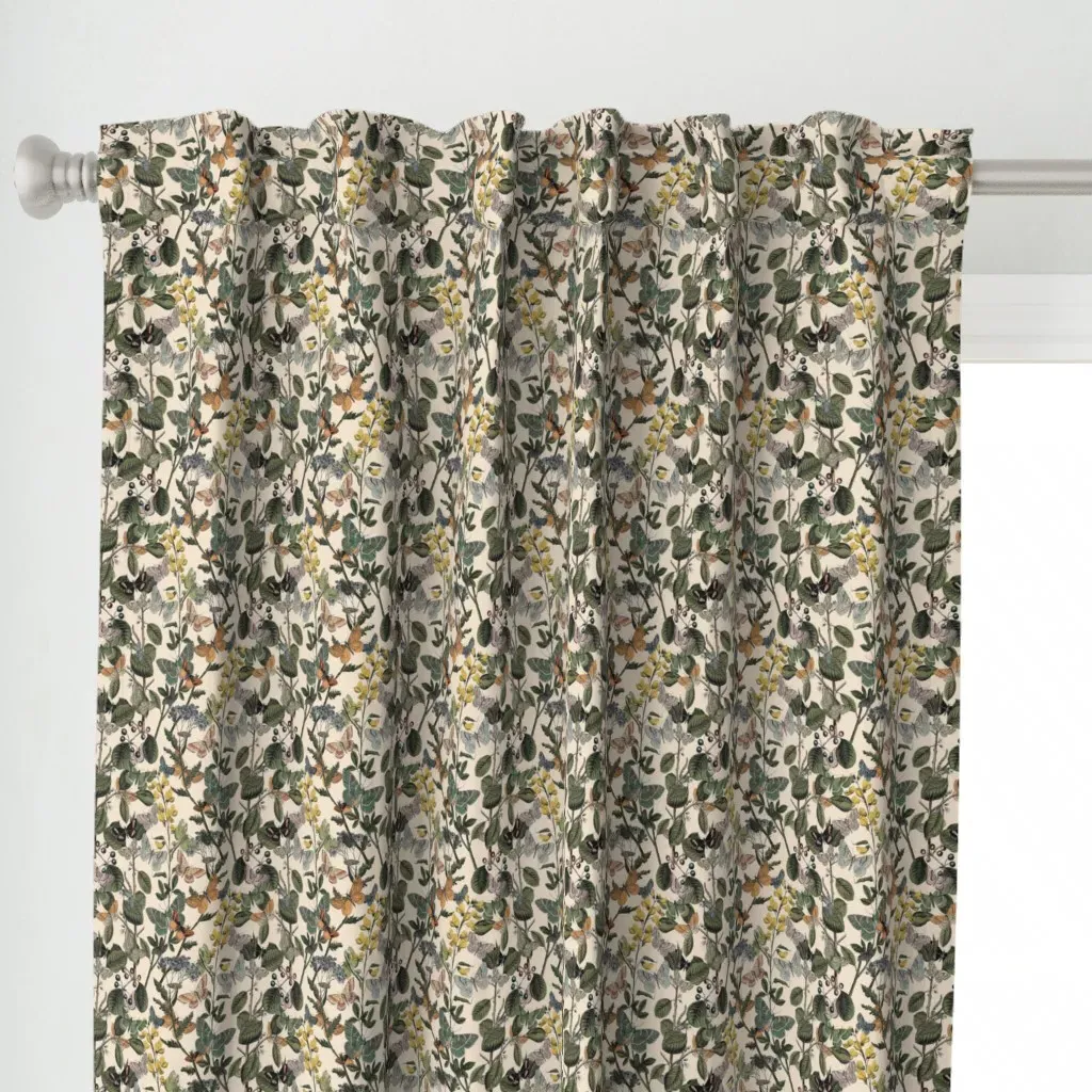 Autumn In The Curtain Panel - Green alternate view