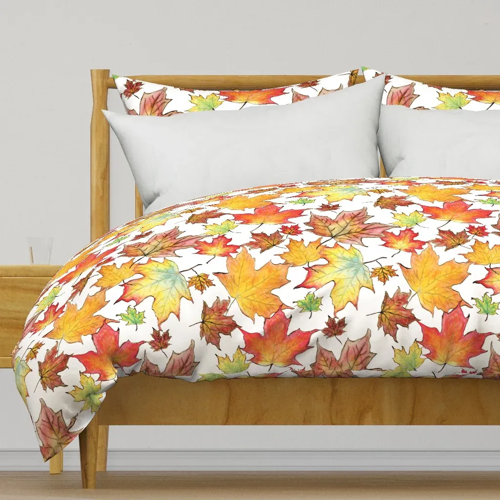 Autumn Maple Leaves 18 Inch Duvet Cover - Orange product