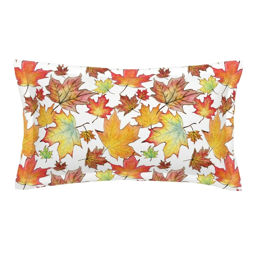 Autumn Maple Leaves King Pillow Sham - Orange product