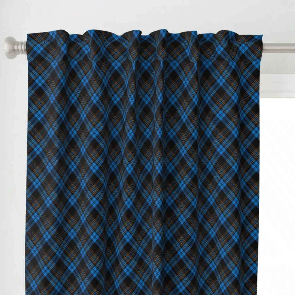 Autumn Plaid Curtain Panel - Blue alternate view