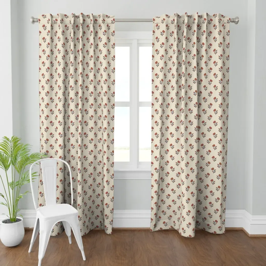 Autumnal Table Curtain Panel - Coral product