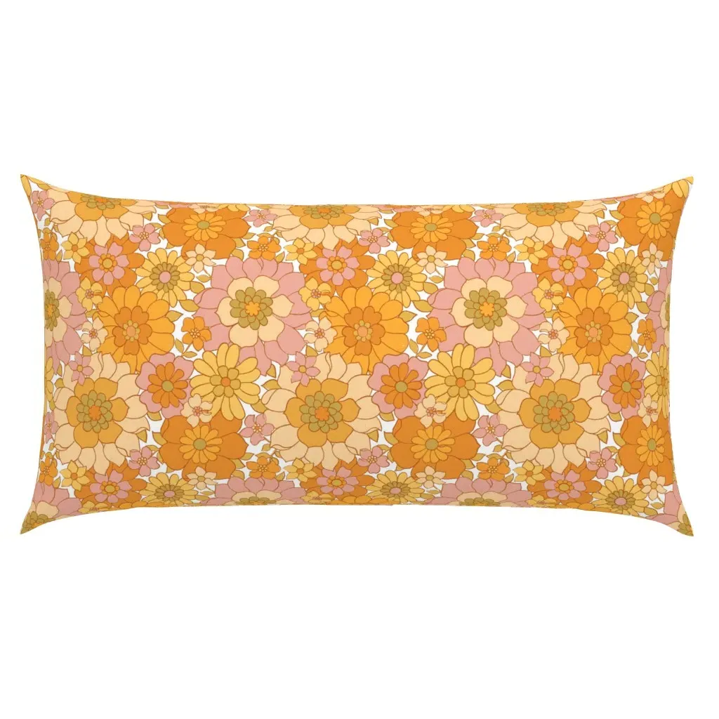 Avery Retro Floral King Pillow Sham - Orange product