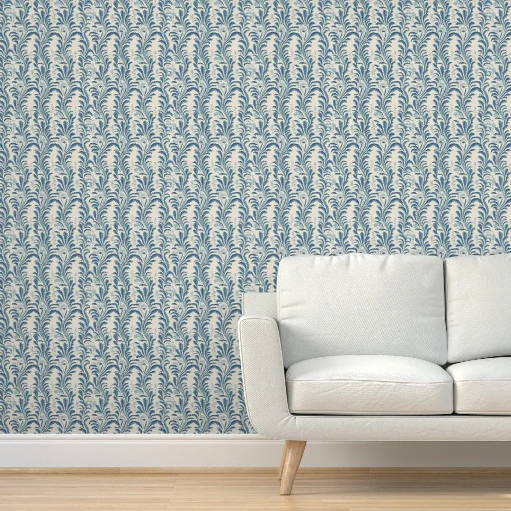 Avian Elegance Layered Peel and Stick Wallpaper - Blue product