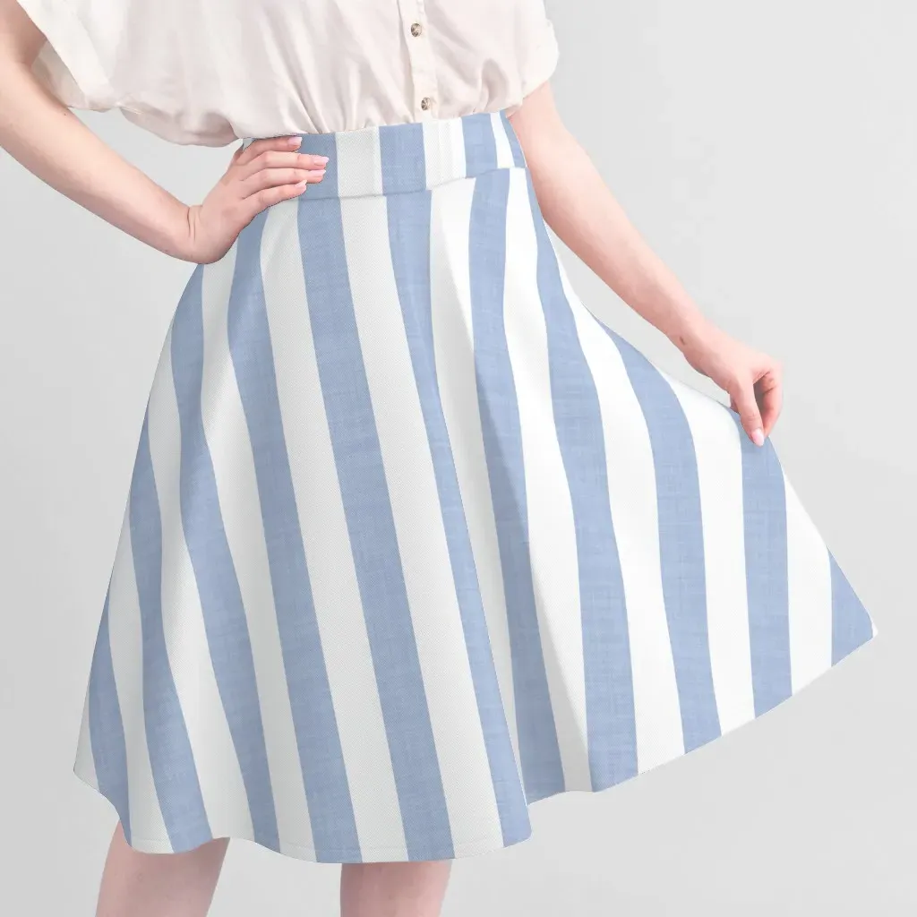 Awning Stripe Pique Fabric 2 Inch Stripe - Blue, White alternate view