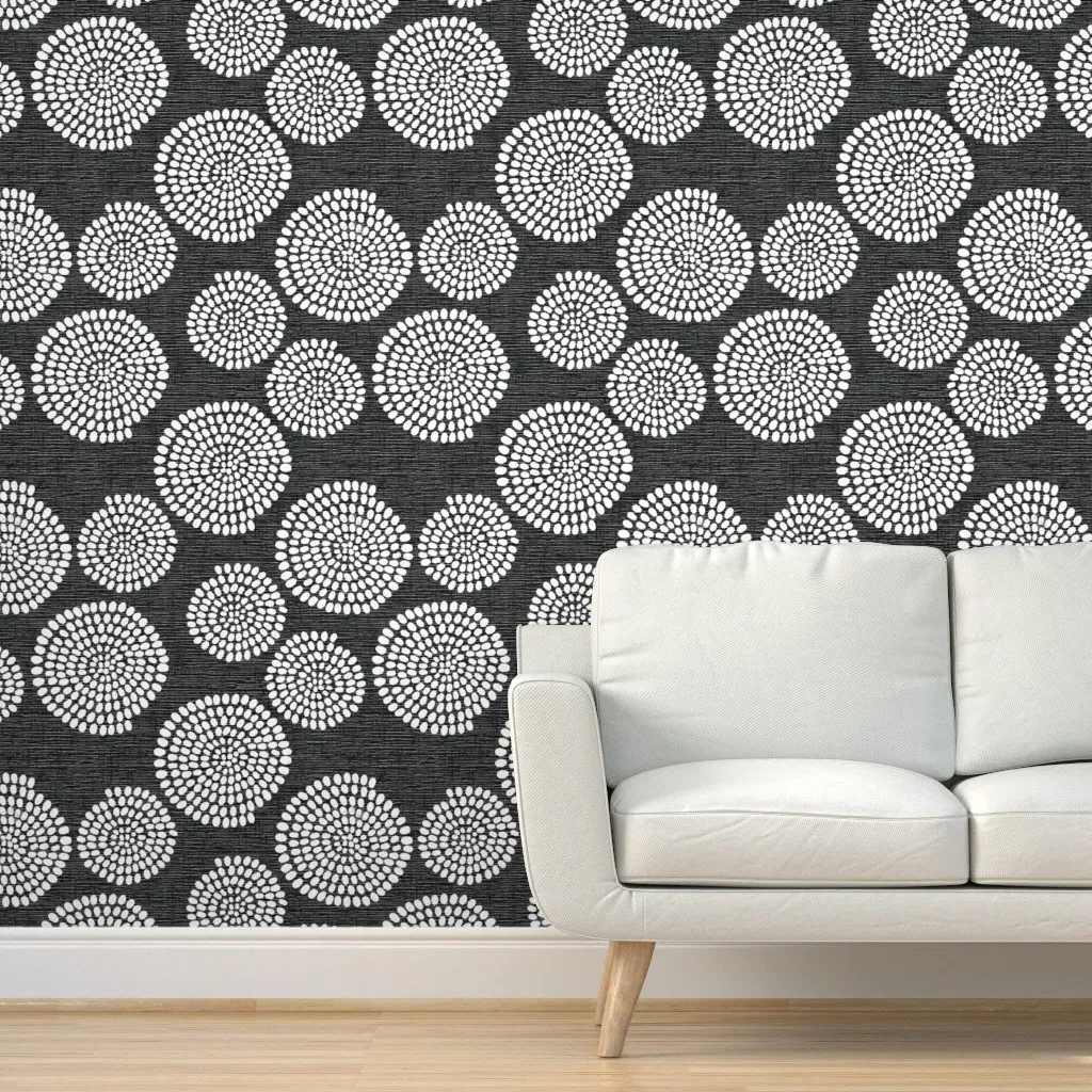 B W Brushstroke4 Peel and Stick Wallpaper - White product