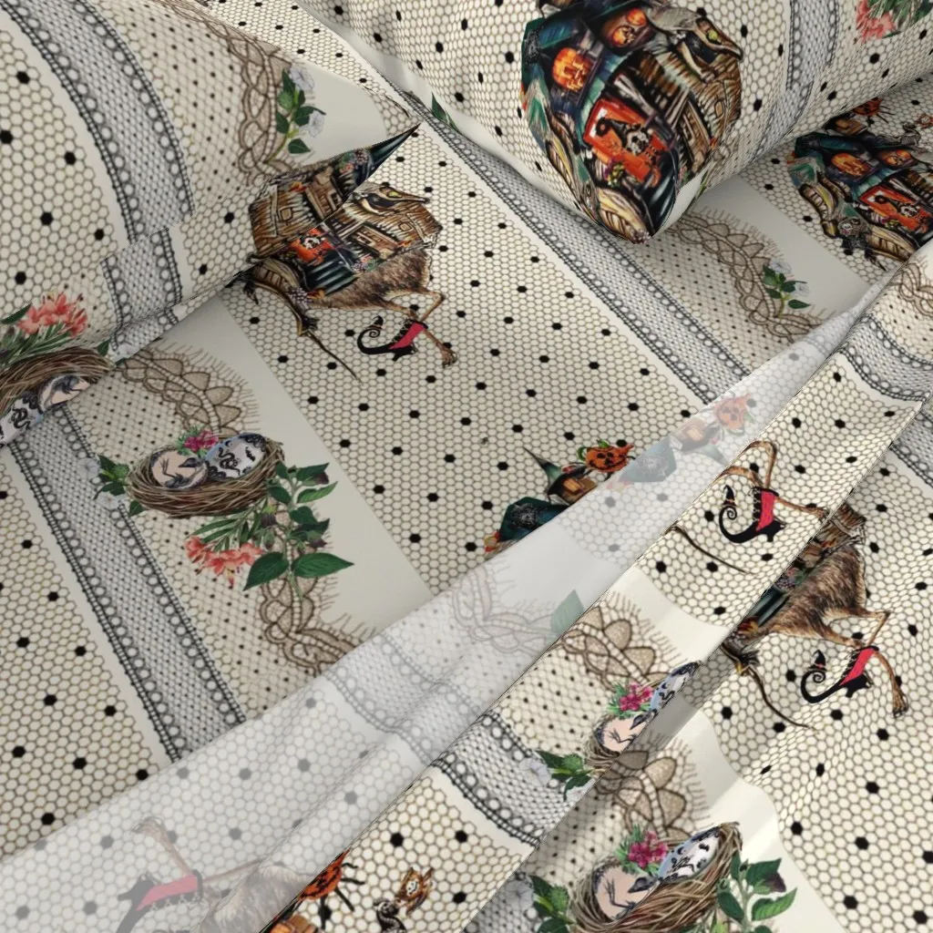 Baba Yaga's Cottage Spookycore King Size Sheet Set - Beige alternate view