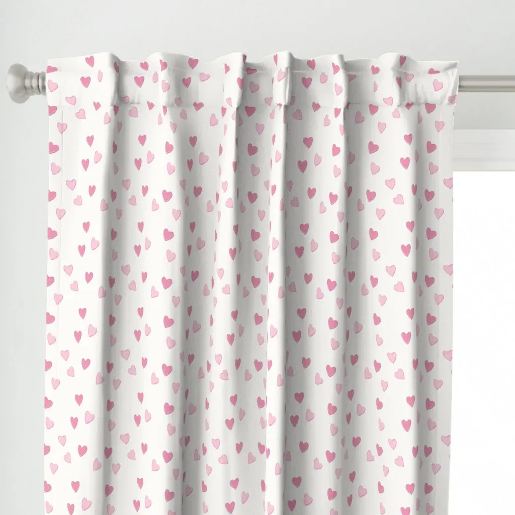 Baby Hearts Curtain Panel - Pink alternate view