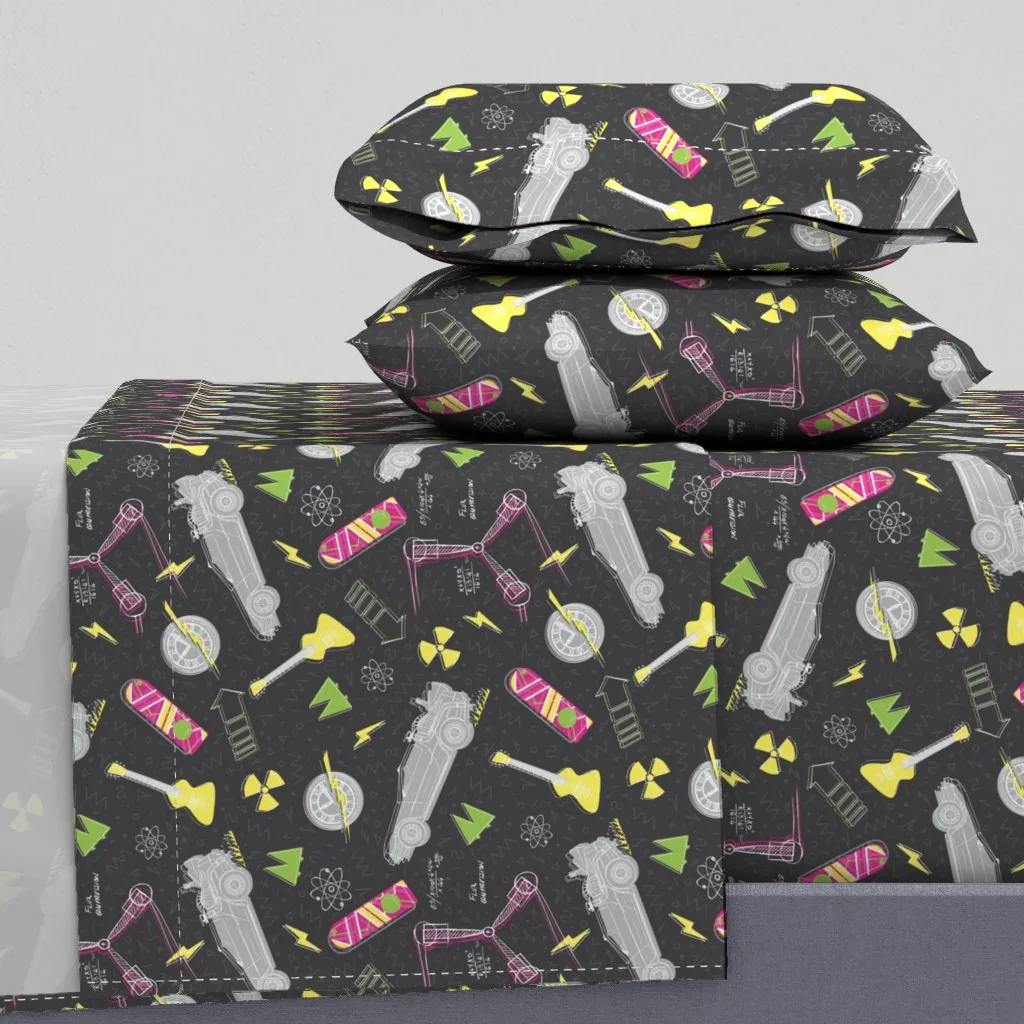 Back To The 80's King Size Sheet Set - Gray product