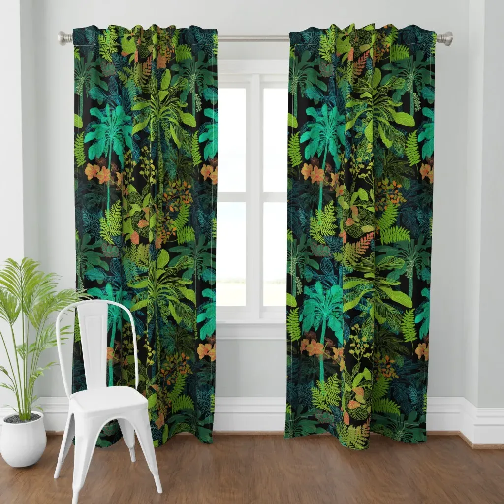 Backyard Gardening Curtain Panel - Teal product