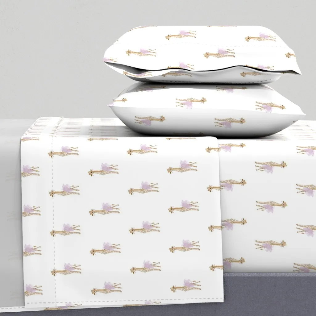 Ballerina Giraffe Queen Sheet Set - Beige product