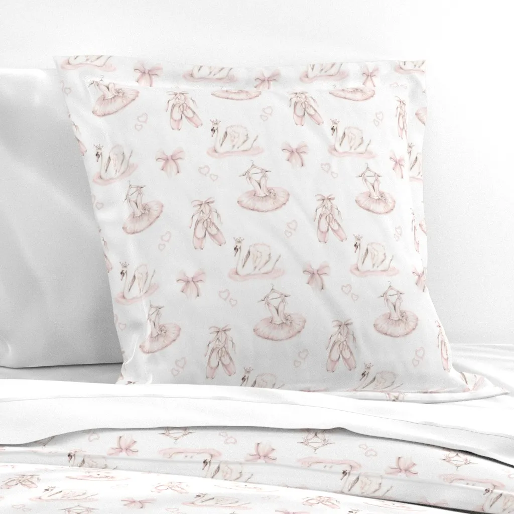 Ballet & Ballerina Dancer Sketched Euro Pillow Sham - Pink product