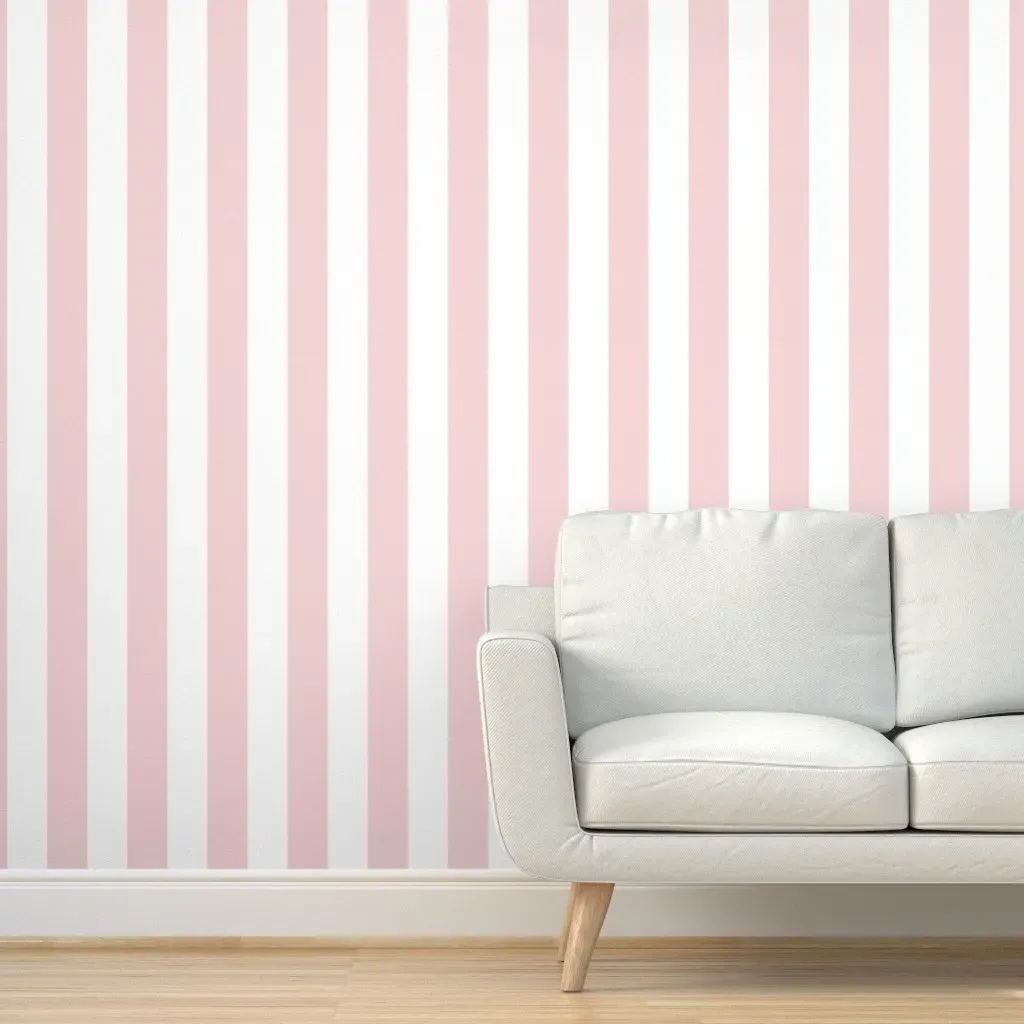 Ballet Slipper Cabana Stripe Peel and Stick Wallpaper - White product