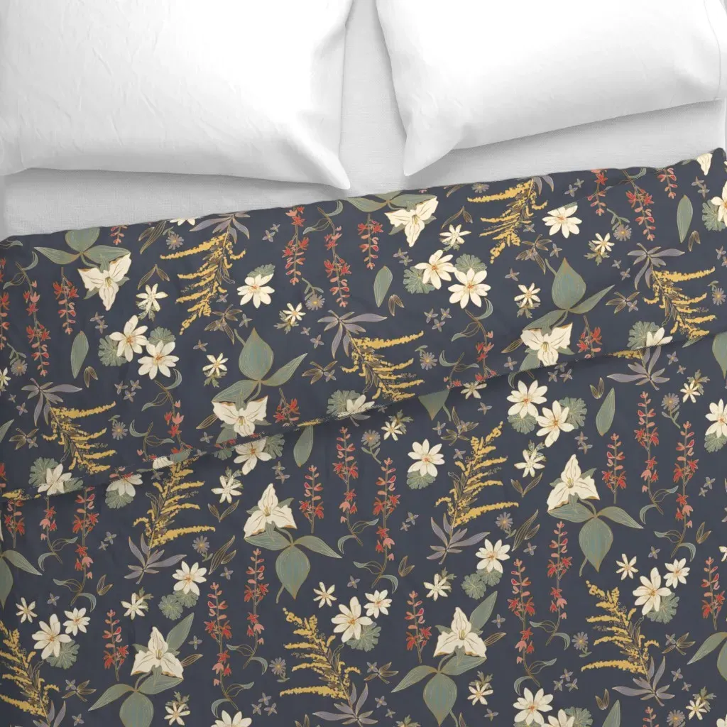 Balsam Meadow Large Duvet Cover - Creamy White alternate view