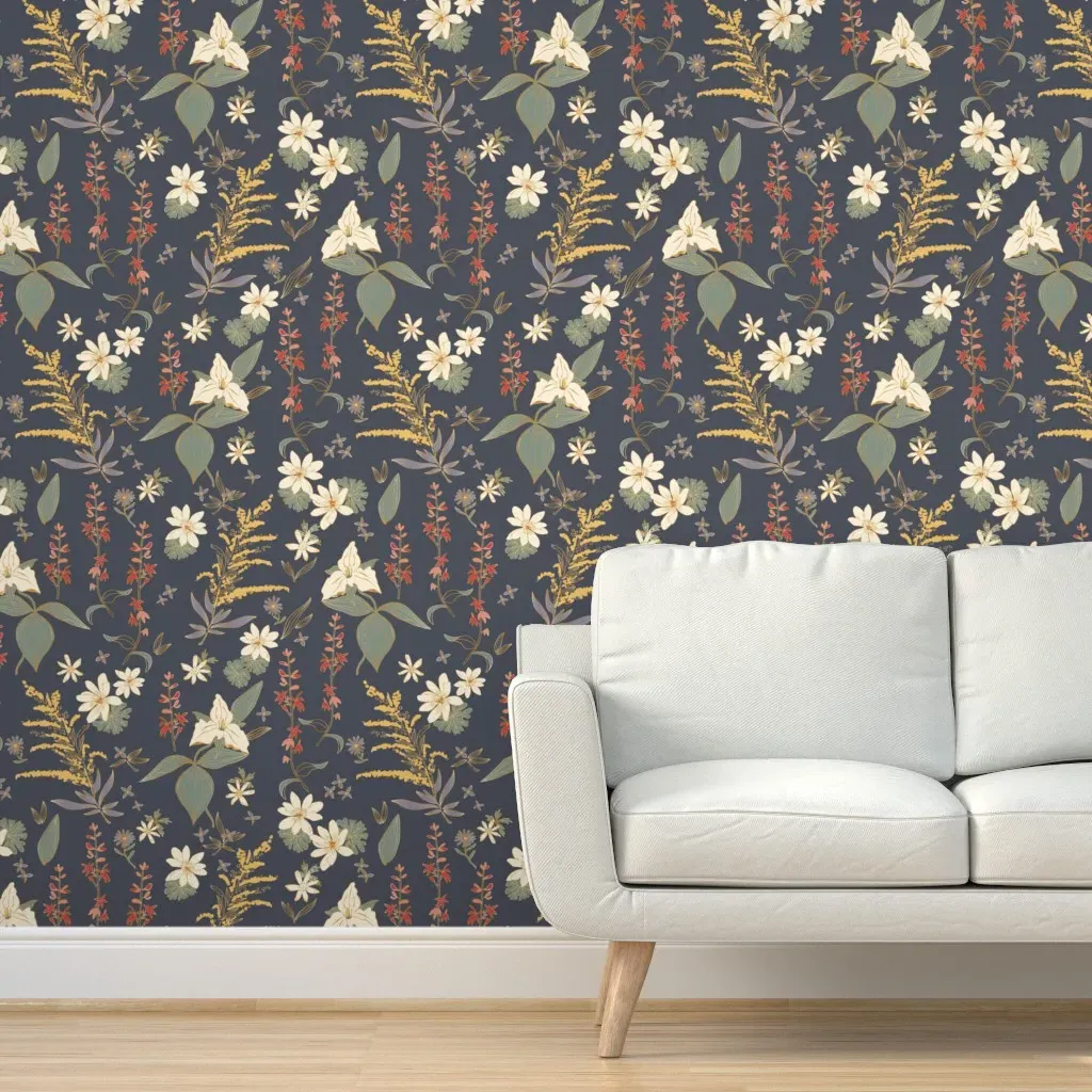 Balsam Meadow Peel and Stick Wallpaper - Navy product