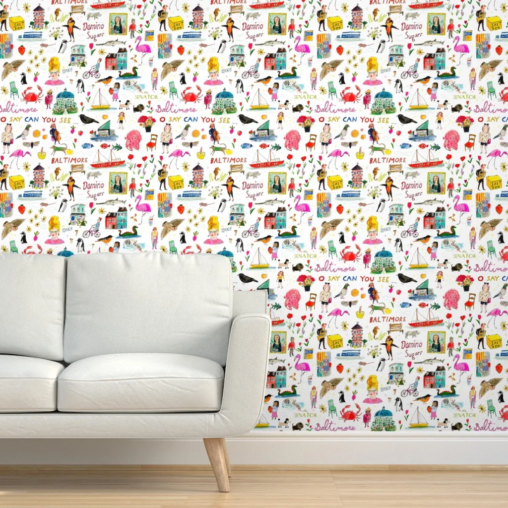 Baltimore Peel and Stick Wallpaper - White product