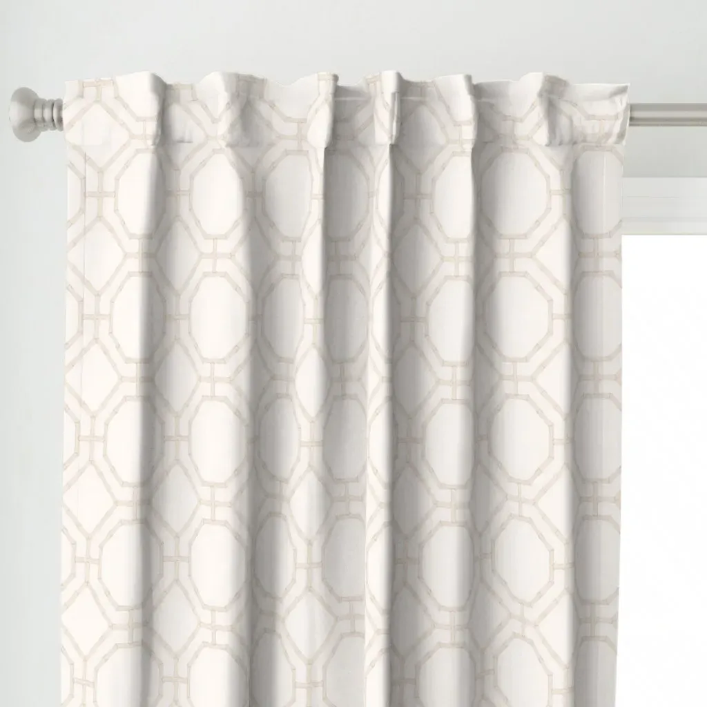 Bamboo Trellis Curtain Panel - Off-White alternate view