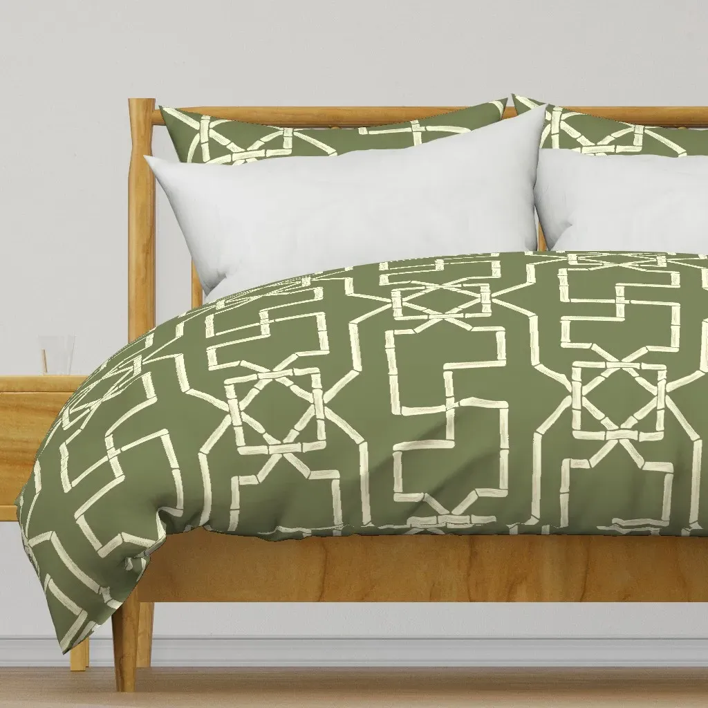 Bamboo Trellis Duvet Cover - Beige product