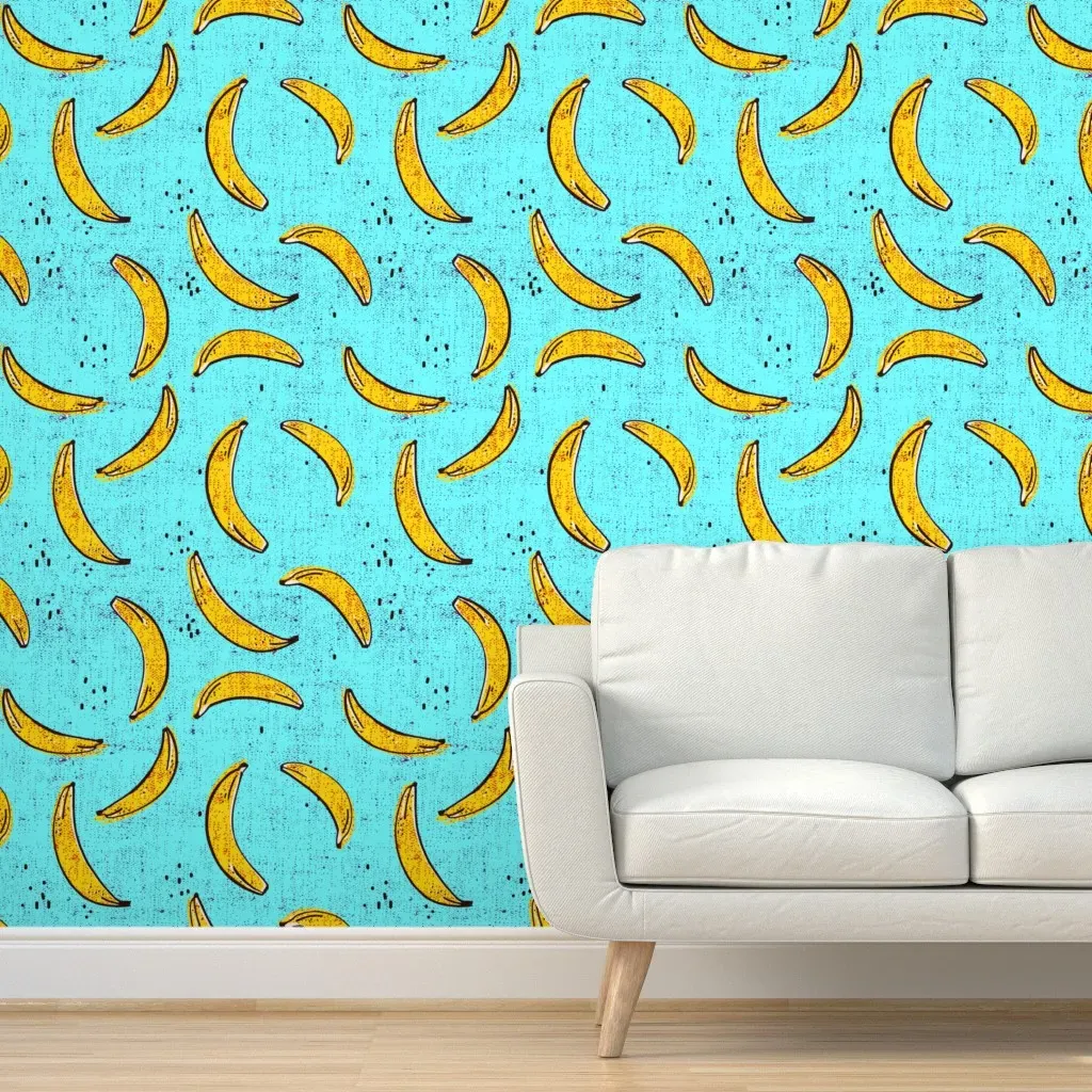 Bananarama Peel and Stick Wallpaper - Turquoise product