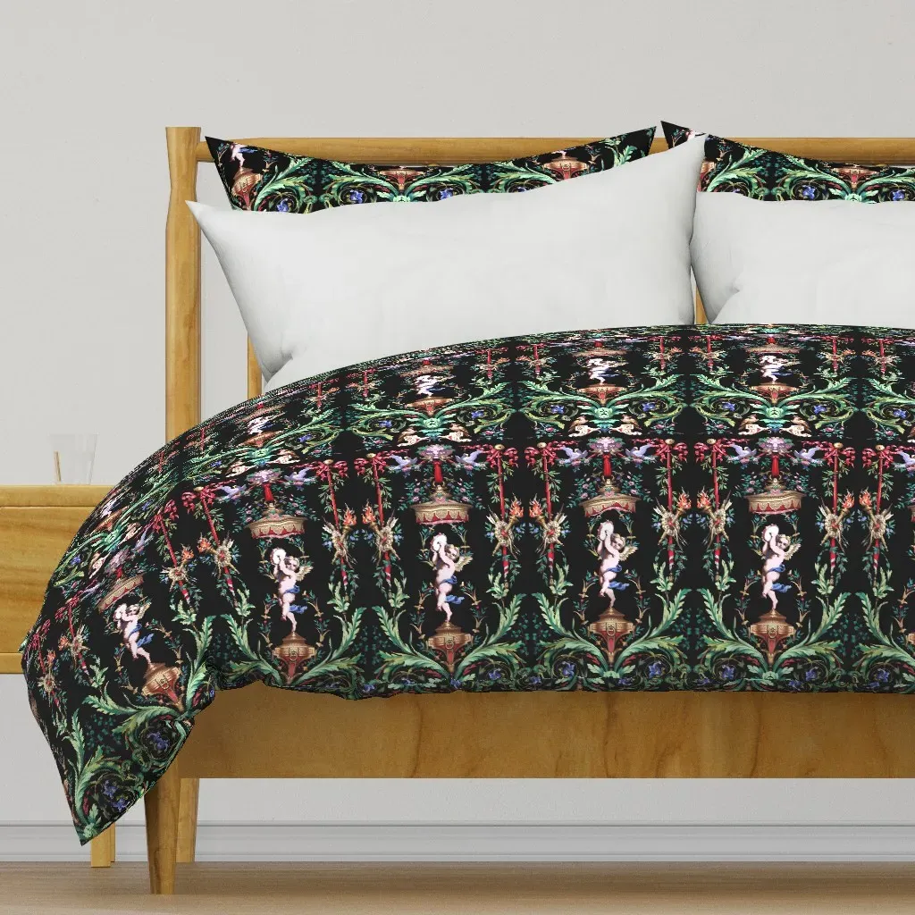 Baroque Victorian Cherubs Duvet Cover - Gold product